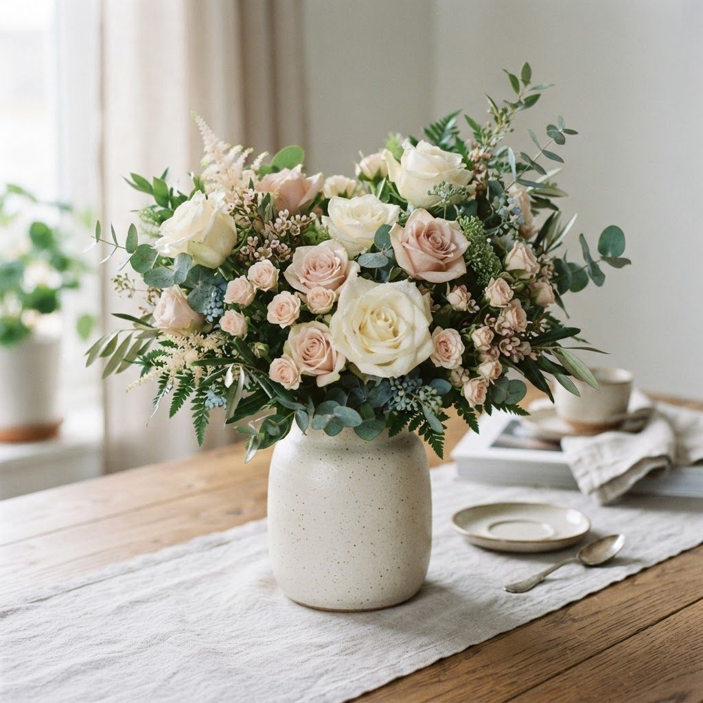 Contoh Bunga Meja oleh Anzalia Florist