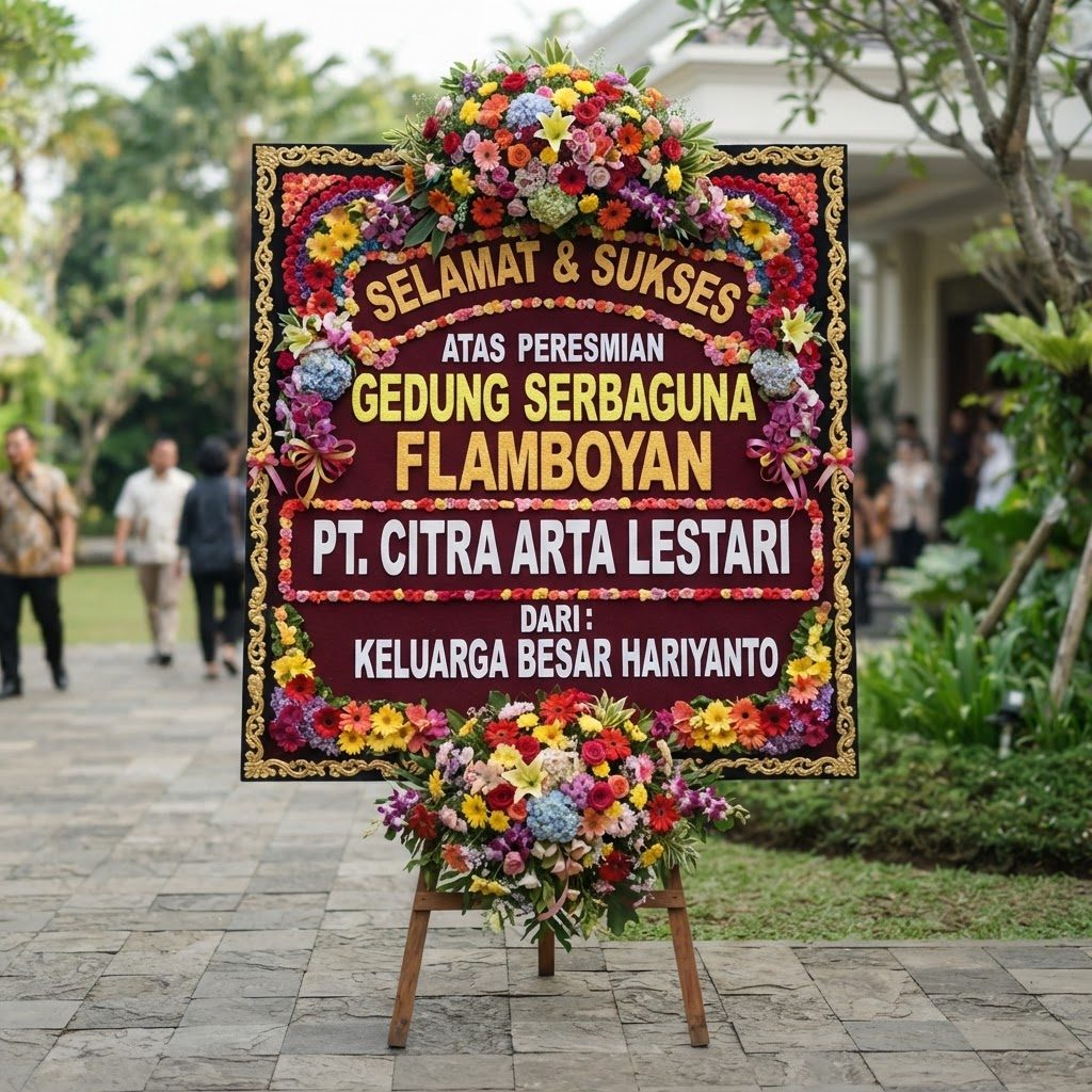 Contoh Bunga Papan oleh Anzalia Florist